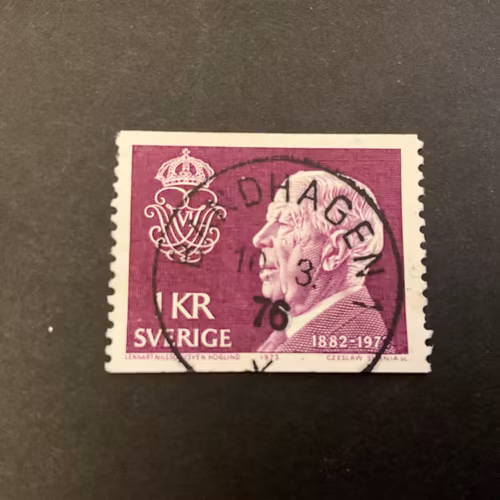 Gustaf VI Adolf facit nr 844  praktstämplat BANDHAGEN 1