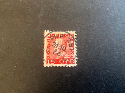Gustaf V profil vänster facit nr 177 C praktstämplat PKP 251 A