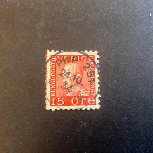 Gustaf V profil vänster facit nr 177 C praktstämplat PKP 251 A