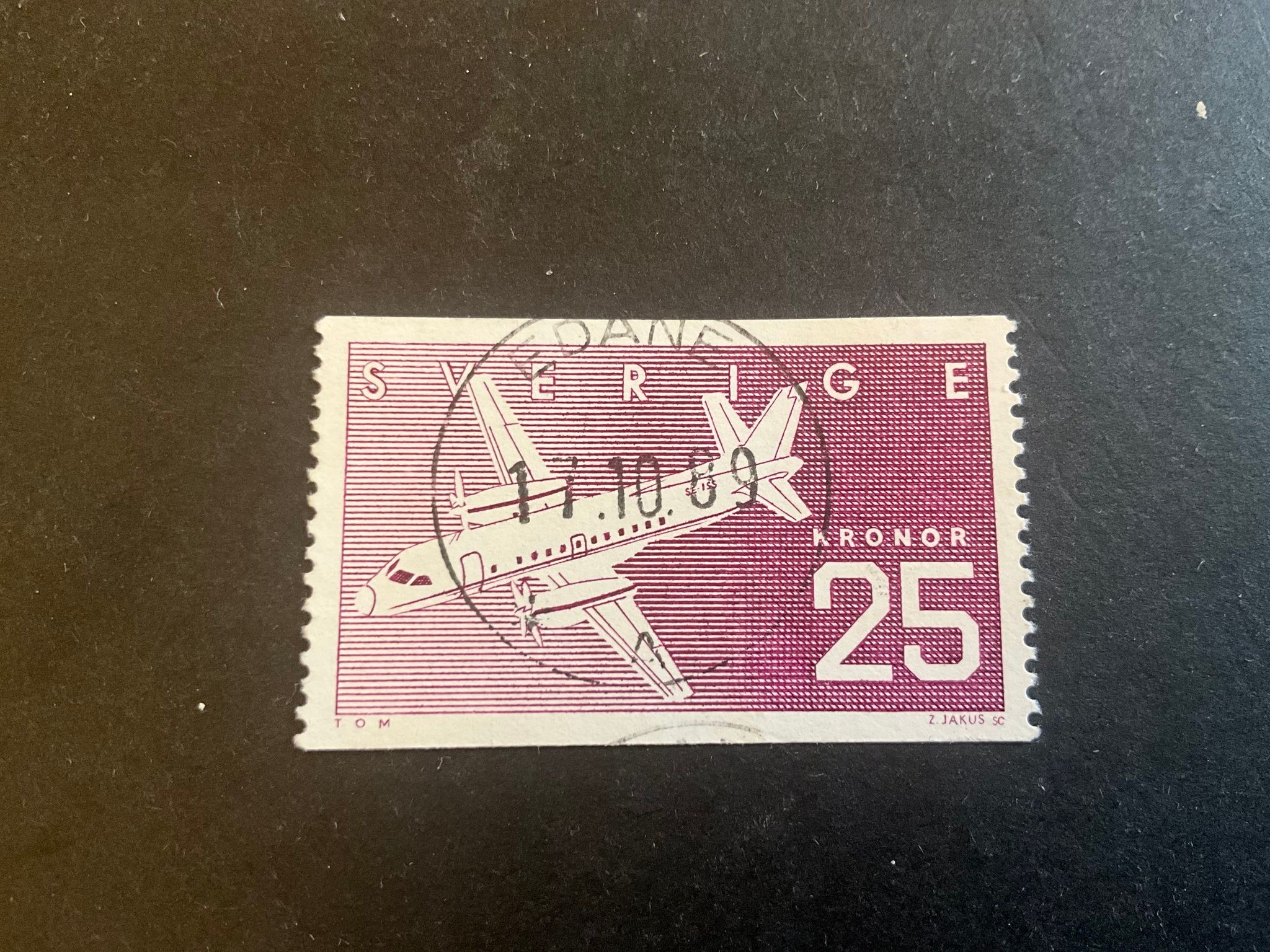 Svensk flygindustri facit nr 1444 praktstämplat EDANE