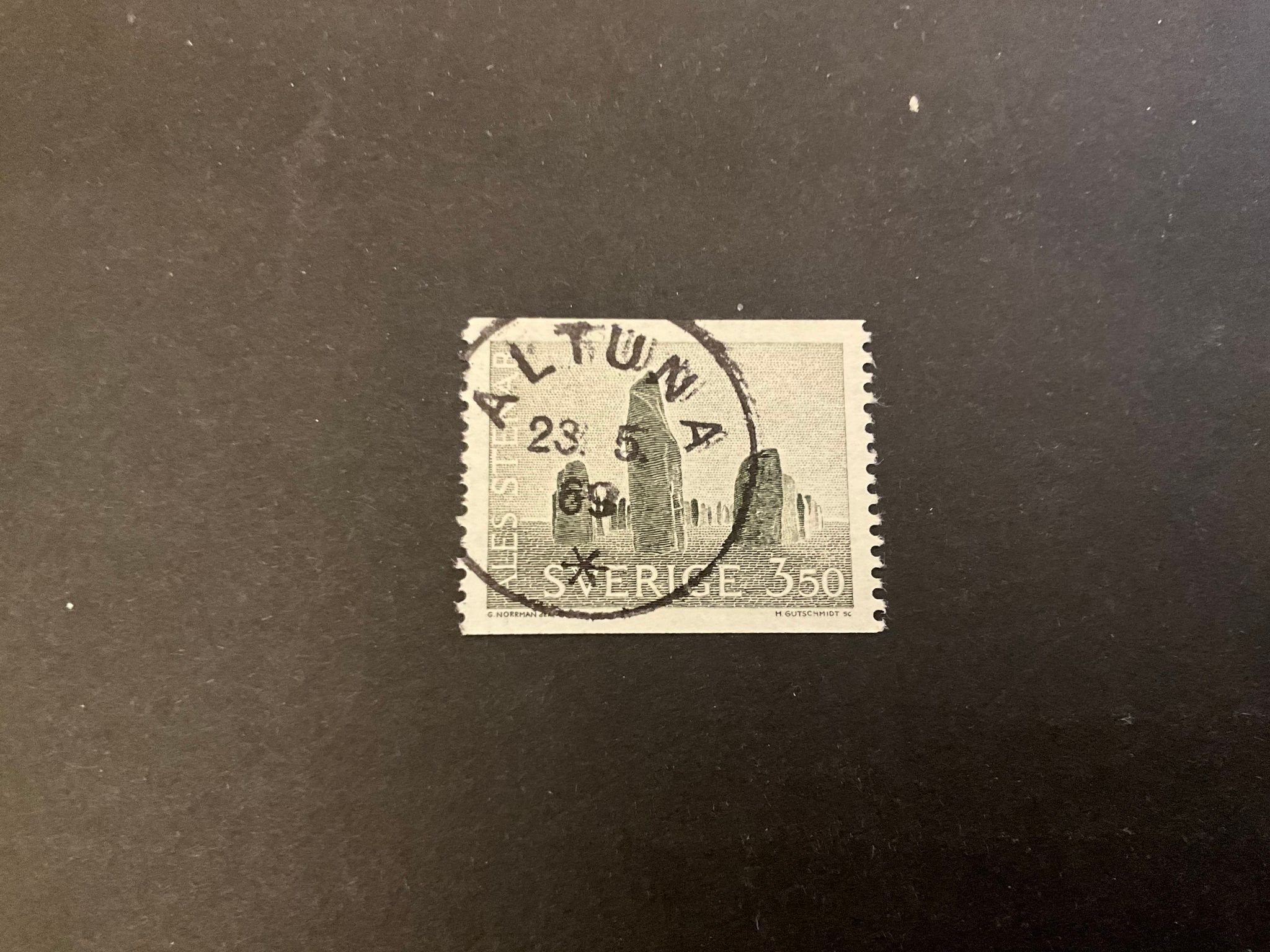 Ale stenar facit nr 579 praktstämplat ALTUNA