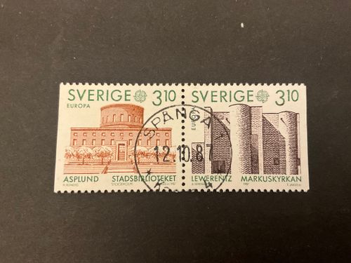 Europa XVI facit nr 1447 SX praktstämplat par SPÅNGA 1