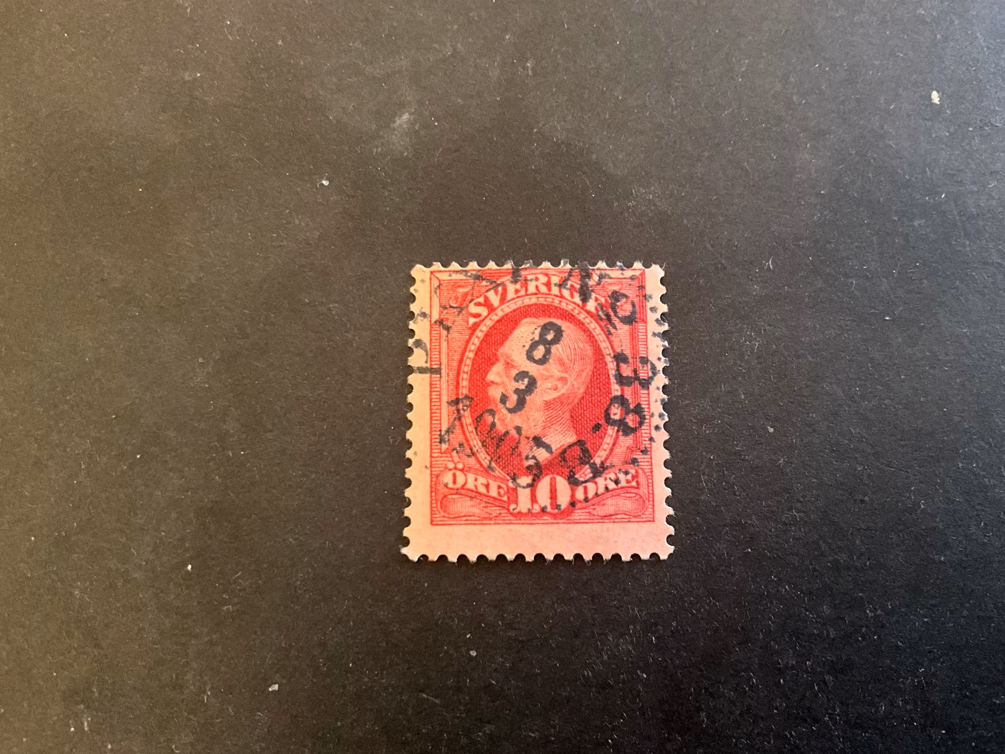 Järnvägsstämpel facit nr 54 praktstämplat PKXP No 38 B