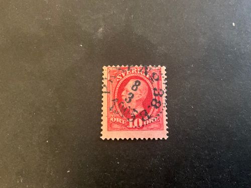 Järnvägsstämpel facit nr 54 praktstämplat PKXP No 38 B