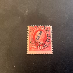 Järnvägsstämpel facit nr 54 praktstämplat PKXP No 38 B