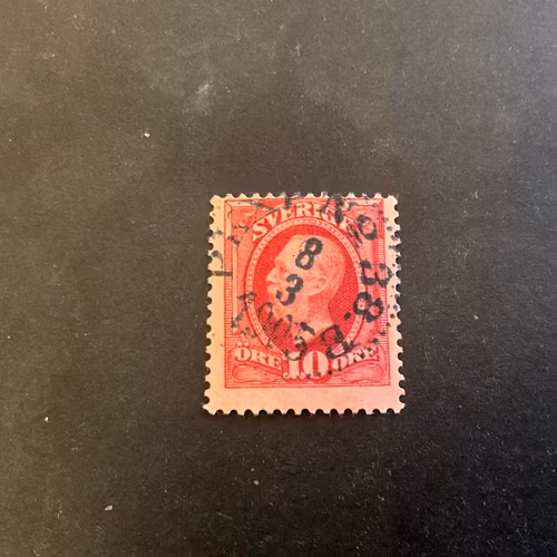 Järnvägsstämpel facit nr 54 praktstämplat PKXP No 38 B
