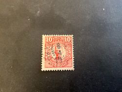 Gustaf V i medaljong facit nr 82 praktstämplat PKXP No 46 C Ned