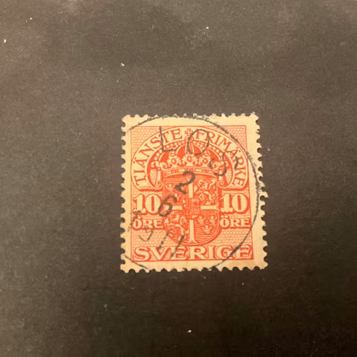 Tjänstefrimärke TJ 32 praktstämplat LOS