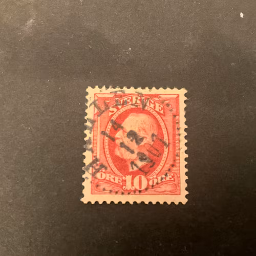 Oscar II facit 54 praktstämplat HALLEN