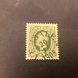 Oscar II facit 52 praktstämplat VEMDALEN