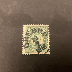 Gustaf V i medaljong facit nr 79 praktstämplat ÖREBRO