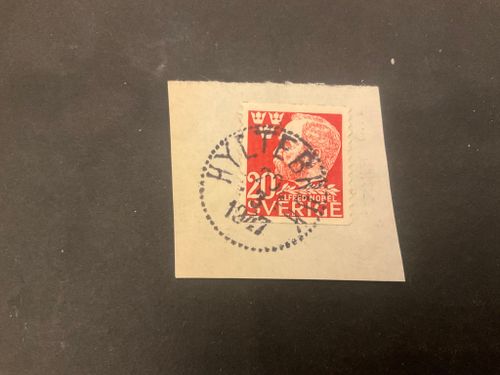 Nobel facit nr 372 A praktstämplat på klipp HYLTEBRUK