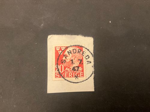 Nobel facit 372 A praktstämplat på klipp SANDREDA