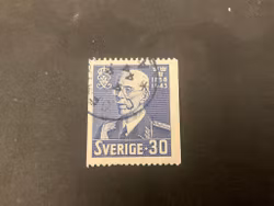 Gustaf V 85 år facit nr 345 stämplat märke