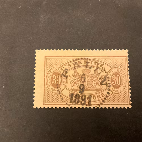 Tjänstefrimärke facit nr TJ 21 lyxstämplat FALUN