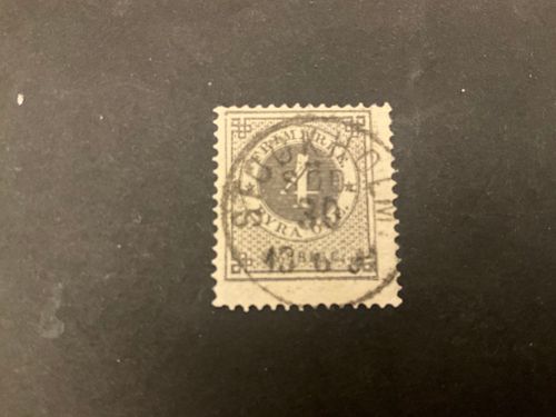 Ringtyp PH facit nr 42 med ”bruten” ram stämplat