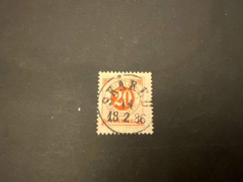 Ringtyp T 13 facit nr 33 Lyxstämplat SKÅRED+bortfallen ytterram på ett antal ställen