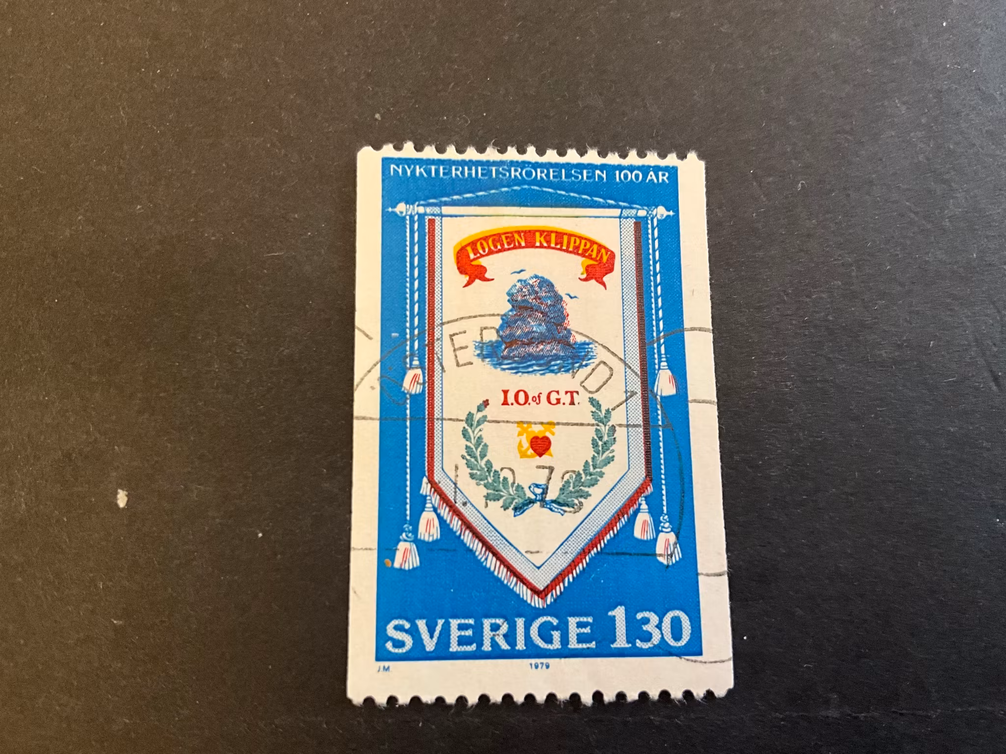 Facit nr 1089 med förskjutet tryck av den röda färgen