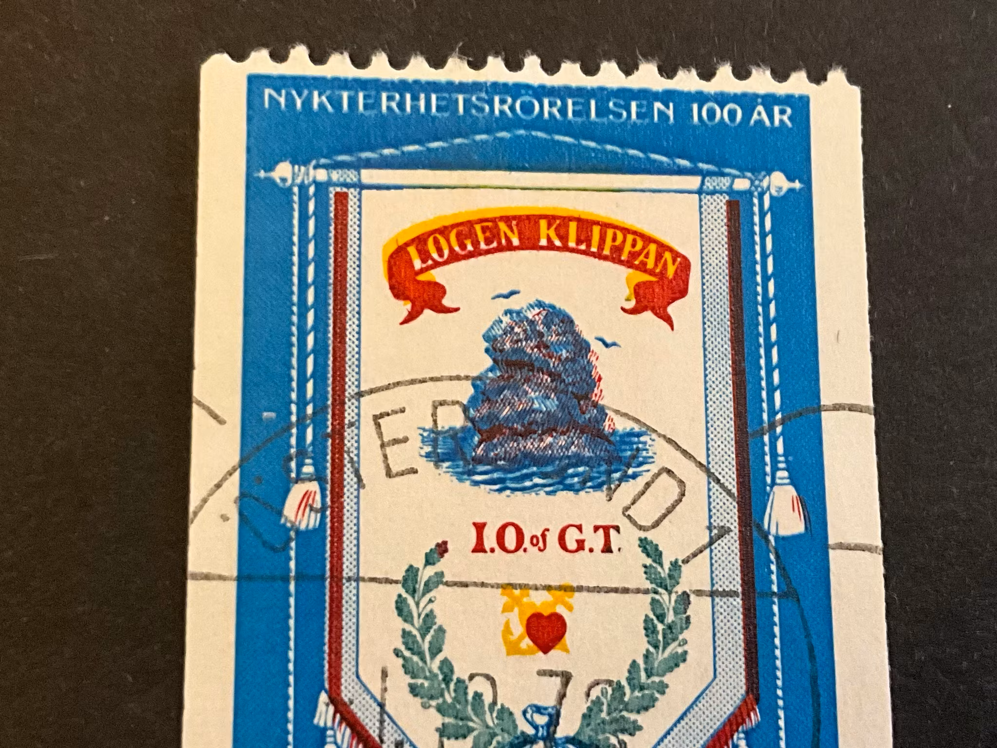 Facit nr 1089 med förskjutet tryck av den röda färgen