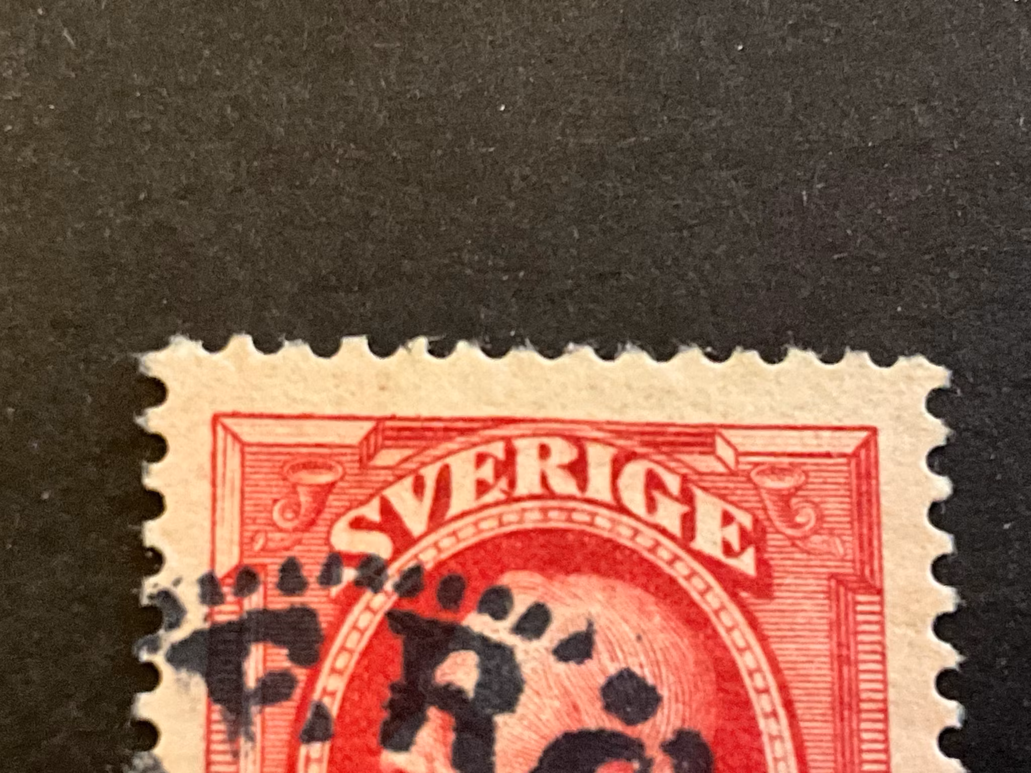 Oscar II facit 54 med streck i första E i SVERIGE