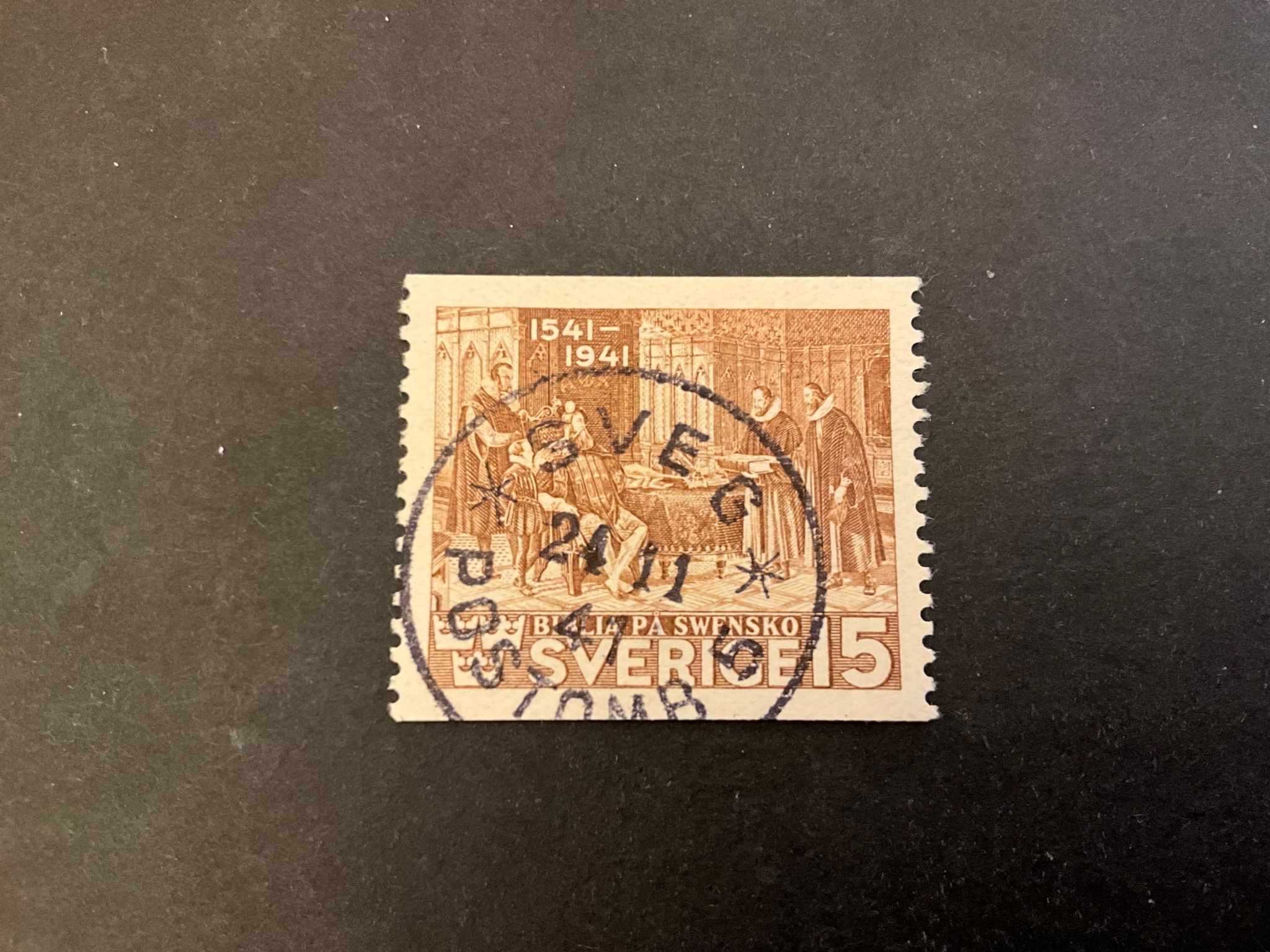 Bibeln facit nr 328 A praktstämplat SVEG *POSTOMBUD 5*