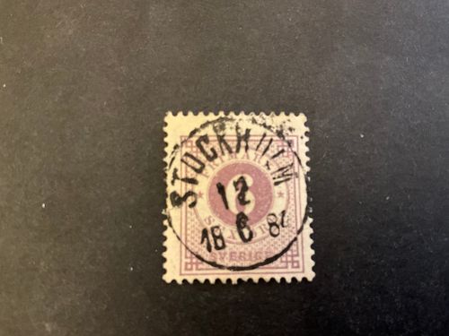 Ringtyp T 13 facit nr 31 praktstämplat STOCKHOLM