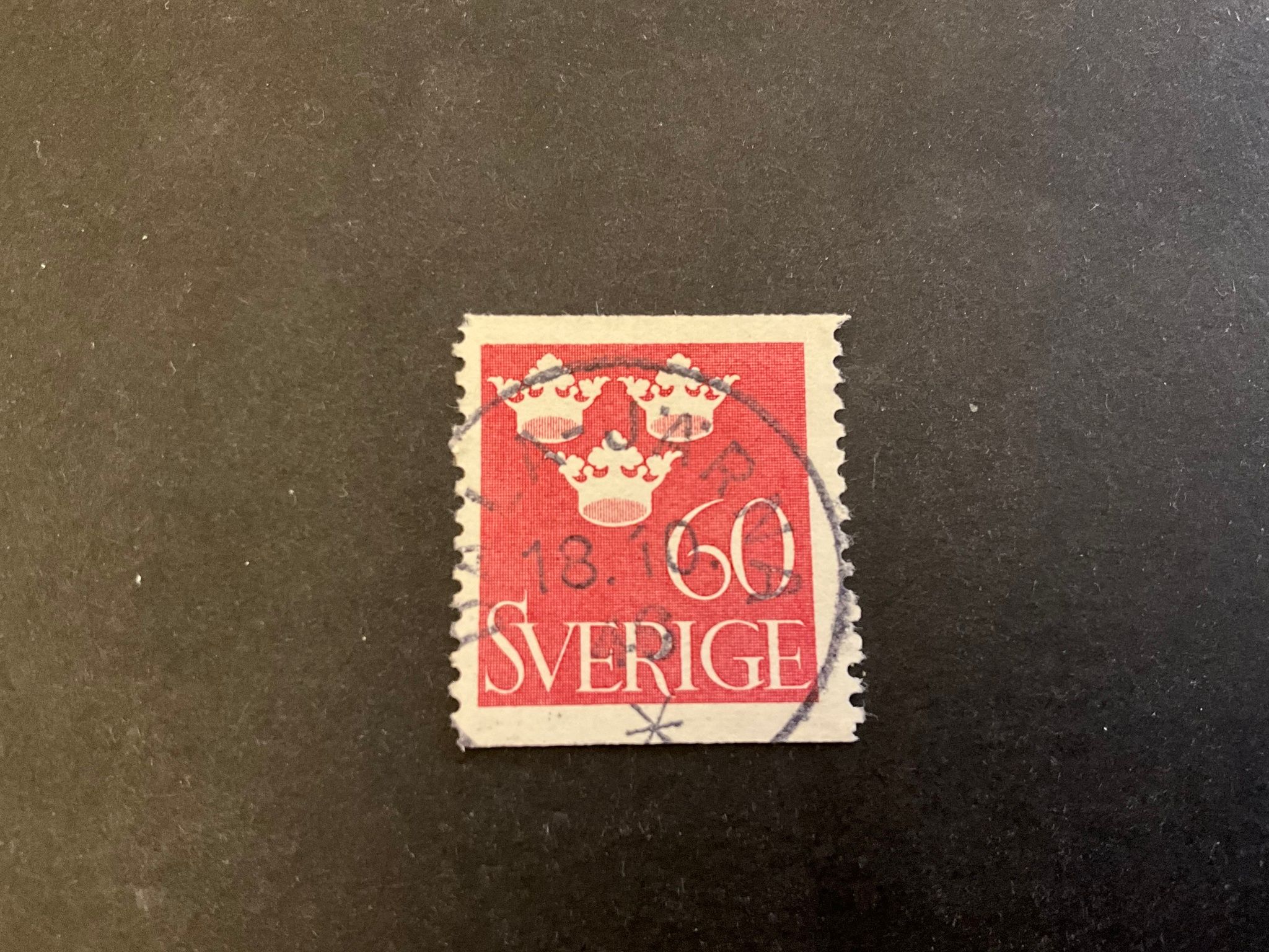 Tre kronor facit 286 praktstämplat DALA-JÄRNA