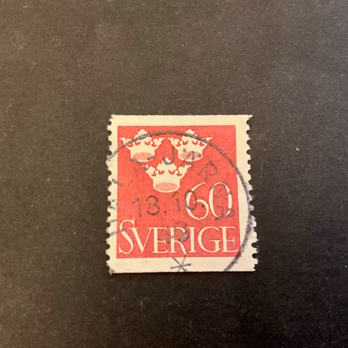 Tre kronor facit 286 praktstämplat DALA-JÄRNA