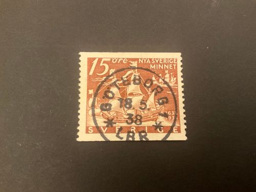 Nta Sverigeminnet facit nr 262 A praktstämplat GÖTEBORG 18.5.38 *LBR*