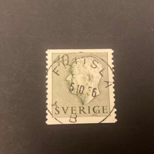 Gustaf VI Adolf facit nr 412 praktstämplat FRITSLA