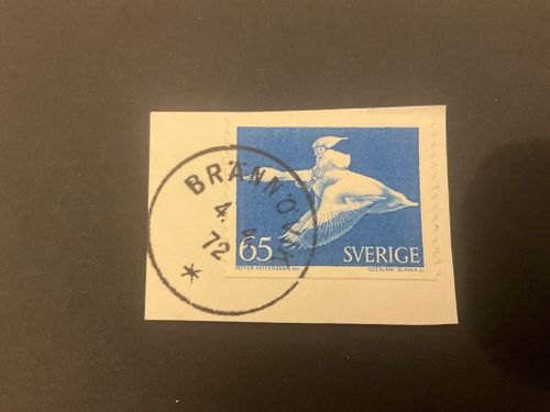 Nils Holgersson facit nr 750 A v1 praktstämplat på klipp BRÄNNÖVIK