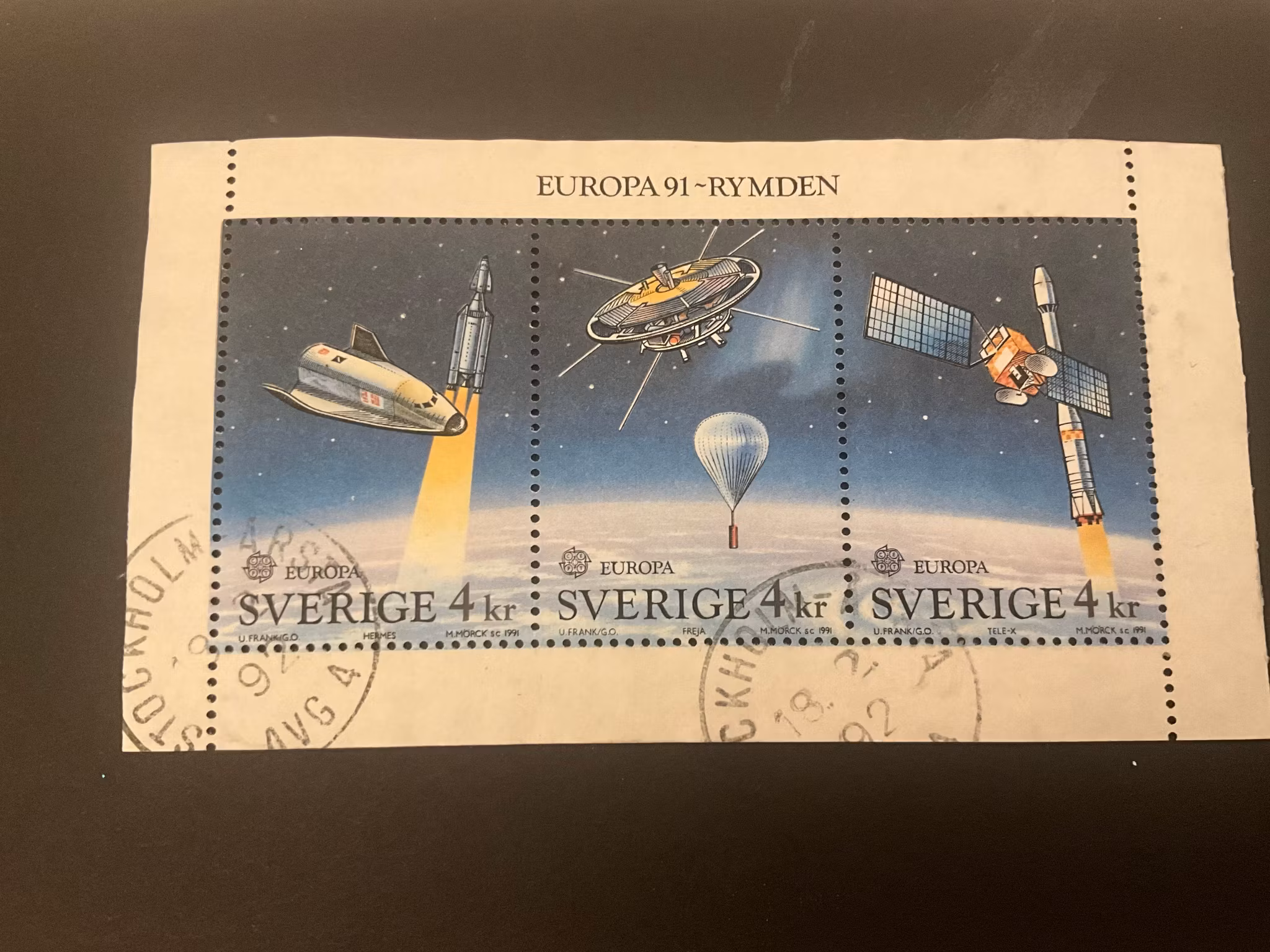 Europa XX facit nr 1680-1682 stämplat block