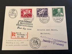 Kort stämplat utgivningsdagen, Postverket 300 år