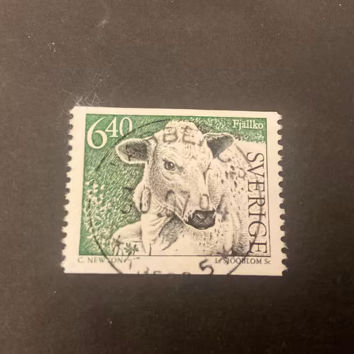 Lantdjur 1 facit nr 1827 lyxstämplat VARBERG 2