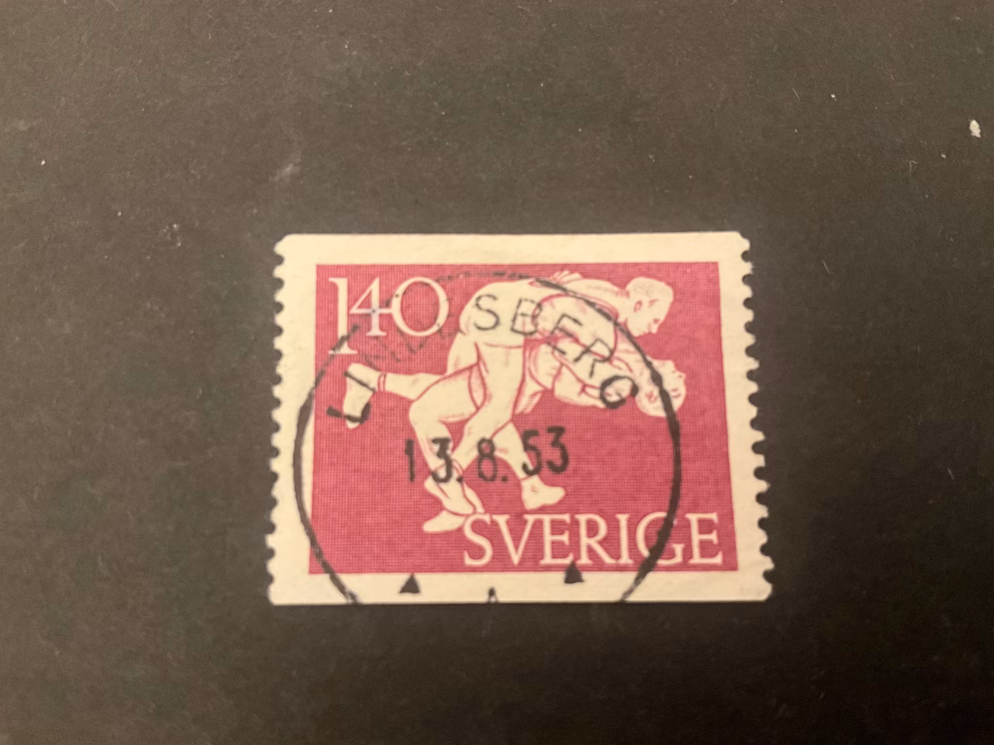 Riksidrottsförbundet 50 år facit nr 448 praktstämplat LINDESBERG