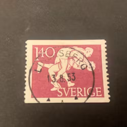 Riksidrottsförbundet 50 år facit nr 448 praktstämplat LINDESBERG