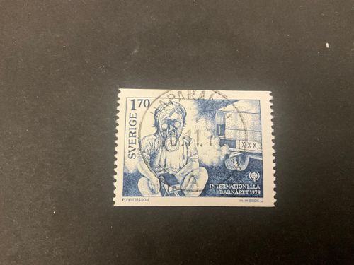 Internationella barnåret  1979 facit 1072 lyxstämplat HAPARANDA