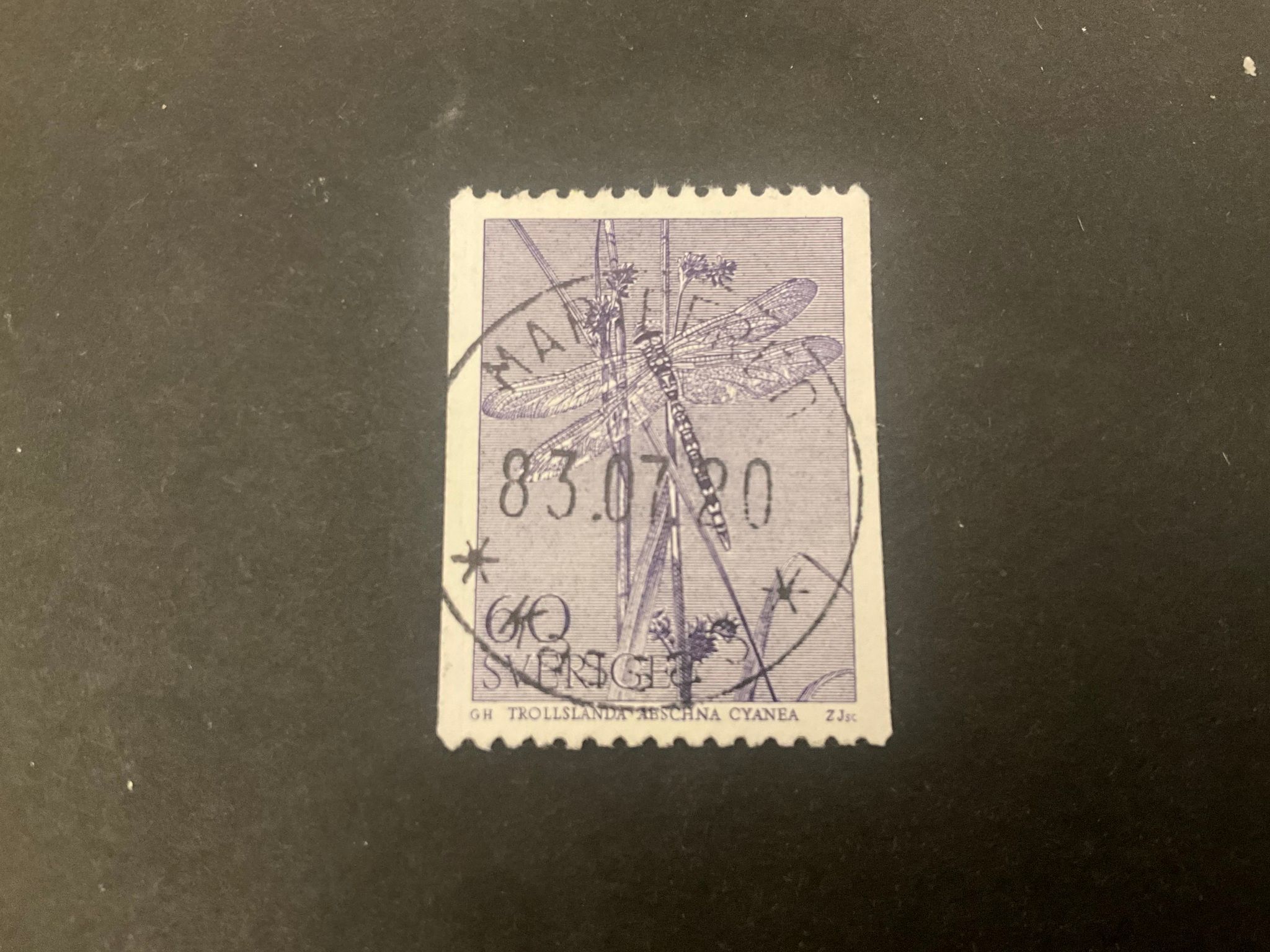 Trollslända facit nr 1092 lyxstämplat MARIEFRED
