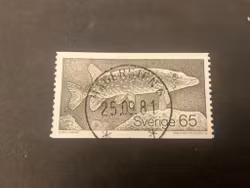 Gädda facit nr 1093 lyxstämplat HÄGERSTEN 6