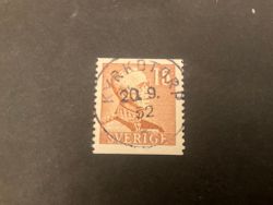 Gustaf V profil höger facit nr 275 lyxstämplat KYRKOTORP