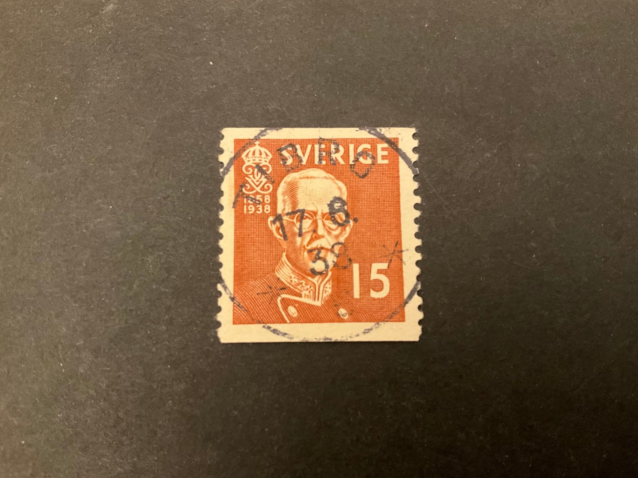Gustaf V 80 år facit 267 A praktstämplat TIBRO