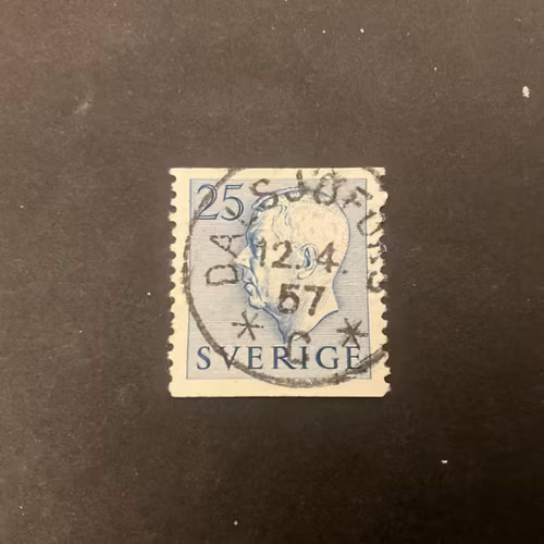 Gustaf VI Adolf typ I facit 406 A praktstämplat DALSJÖFORS