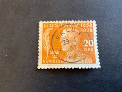 Gustaf V 70 år facit nr 229 praktstämplat FALUN