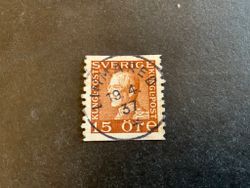 Gustaf V profil vänster facit 178 A praktstämplat LIMMARED