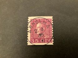 Gustaf V profil vänster facit 187 praktstämplat ARHOLMA