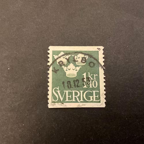 Tre kronor facit 300 praktstämplat KRYLBO