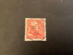 Gustaf V profil höger facit 276 A lyxstämplat TVETABERG