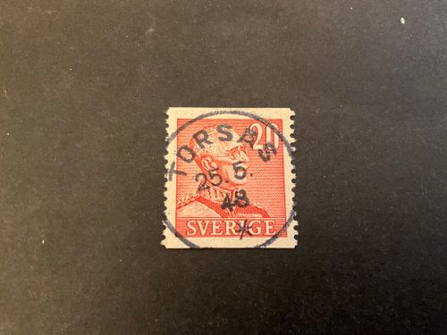 Gustaf V profil höger facit nr 276 A lyxstämplat TORSÅS