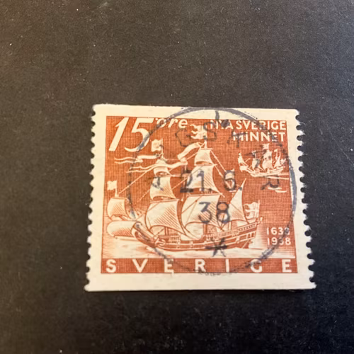 Nya Sverigeminnet facit nr 262 A lyxstämplat ANGSKÄR