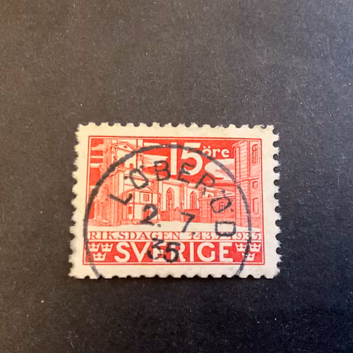 Riksdagen facit nr 242 C praktstämplat LÖBERÖD